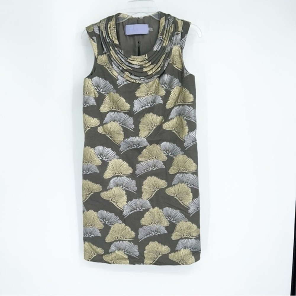 Vera Wang‎ Lavender Label Metallic Jacquard Dress Size 4